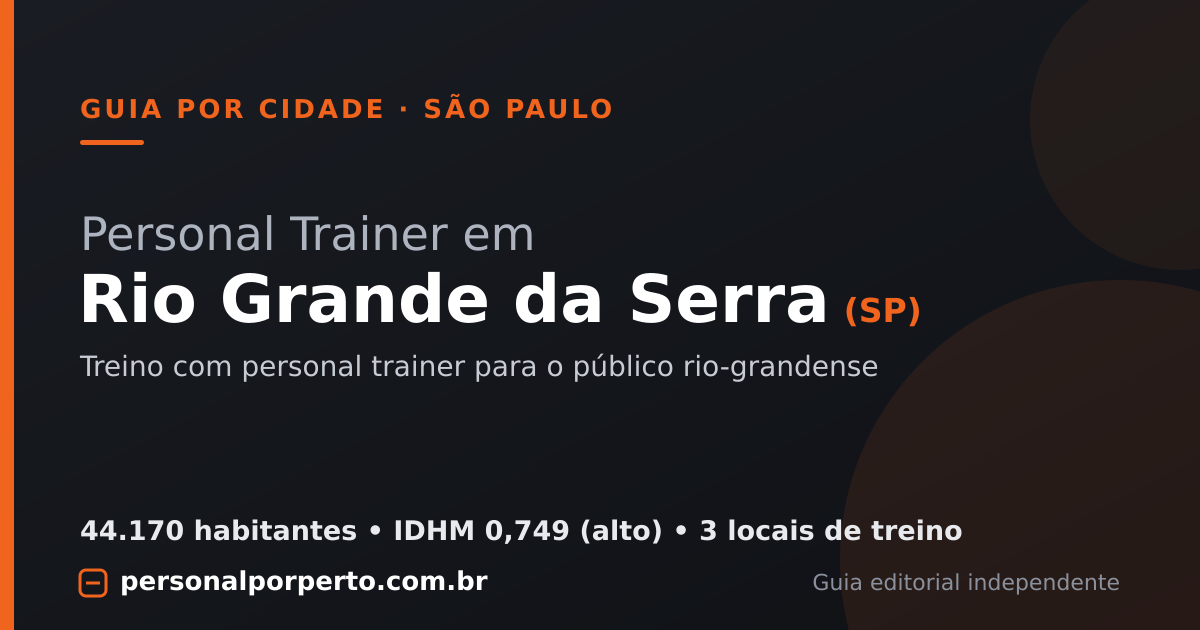 Personal trainer em Rio Grande da Serra (SP) — guia do Personal por Perto