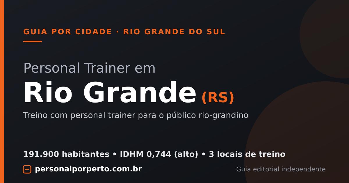 Personal trainer no Rio Grande (RS) — guia do Personal por Perto
