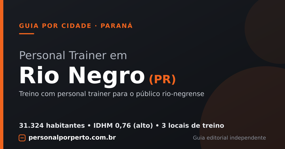 Personal trainer em Rio Negro (PR) — guia do Personal por Perto