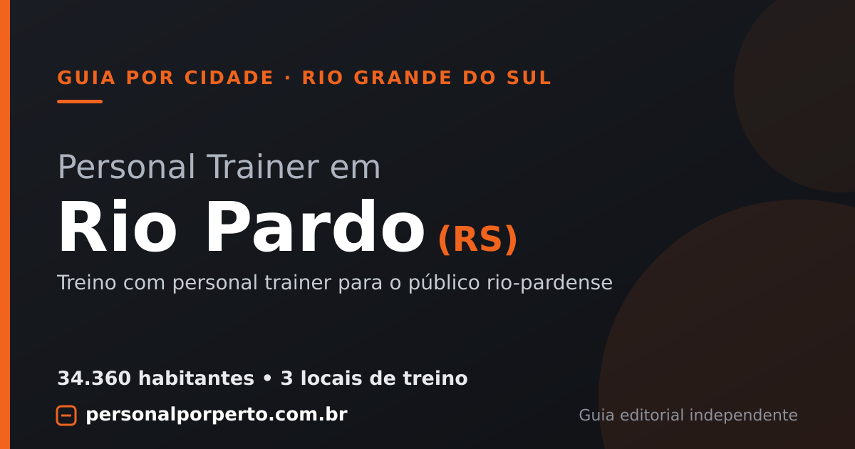 Personal trainer em Rio Pardo (RS) — guia do Personal por Perto