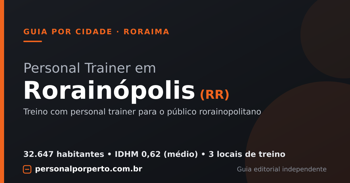 Personal trainer em Rorainópolis (RR) — guia do Personal por Perto