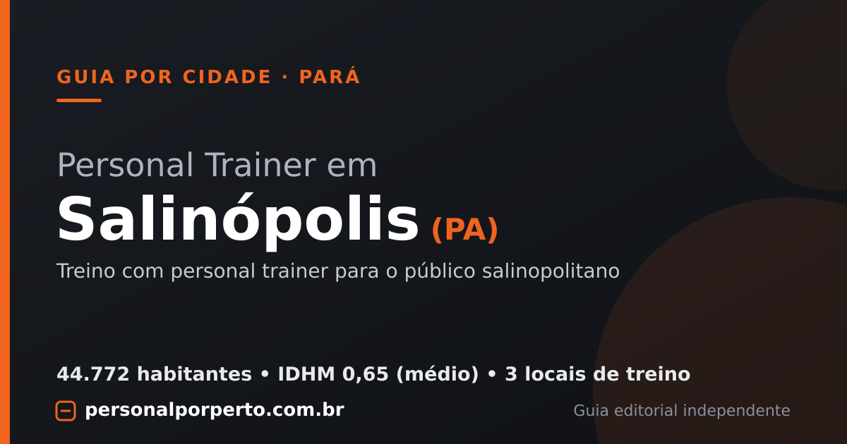 Personal trainer em Salinópolis (PA) — guia do Personal por Perto