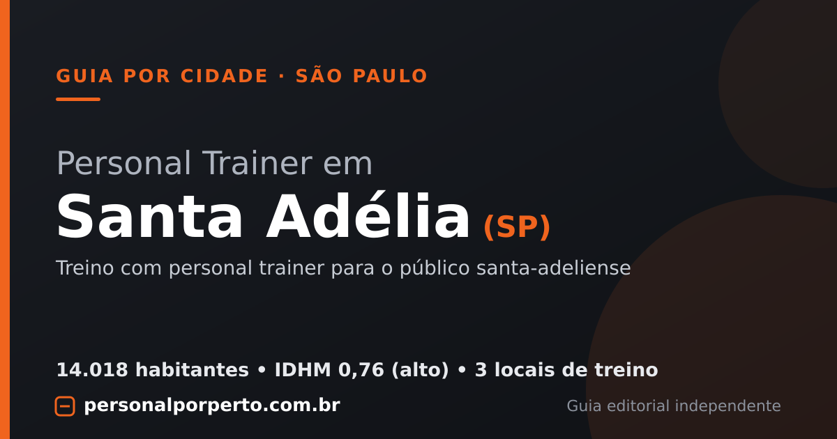 Personal trainer em Santa Adélia (SP) — guia do Personal por Perto