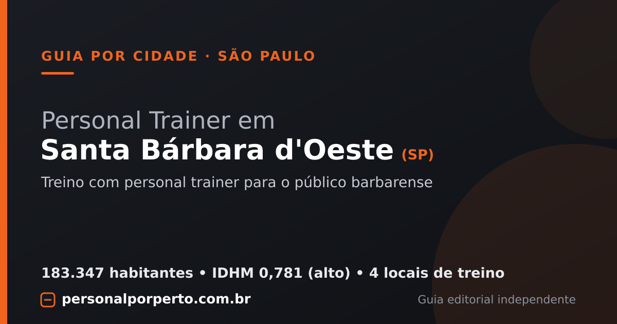 Personal trainer em Santa Bárbara d'Oeste (SP) — guia do Personal por Perto