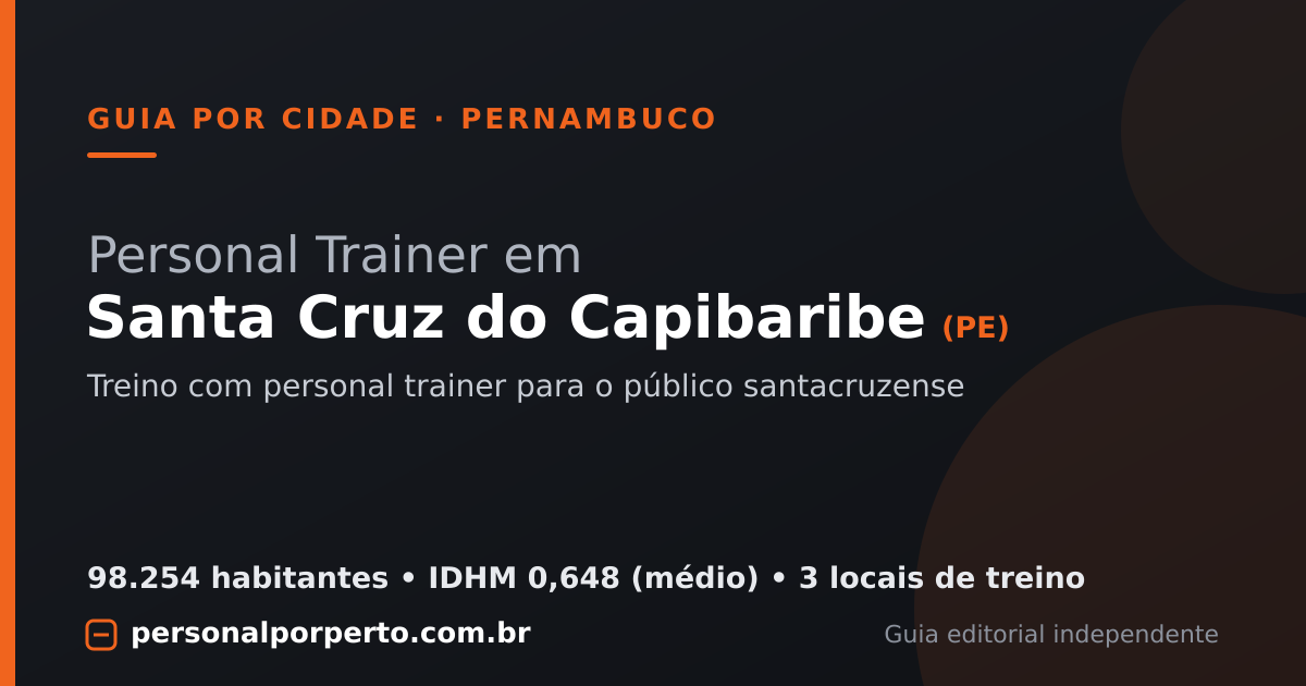 Personal trainer em Santa Cruz do Capibaribe (PE) — guia do Personal por Perto