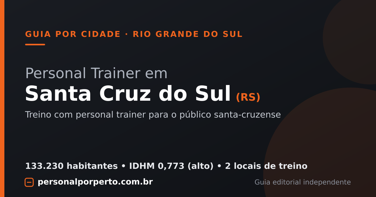 Personal trainer em Santa Cruz do Sul (RS) — guia do Personal por Perto