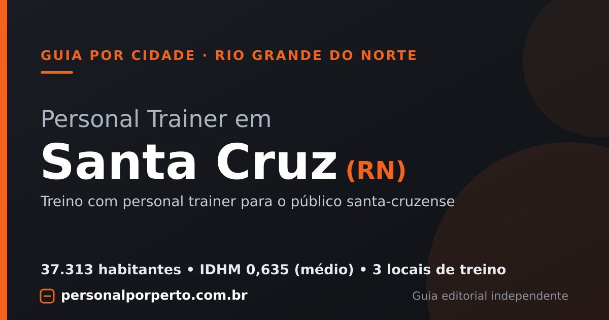 Personal trainer em Santa Cruz (RN) — guia do Personal por Perto