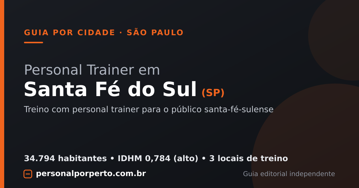 Personal trainer em Santa Fé do Sul (SP) — guia do Personal por Perto