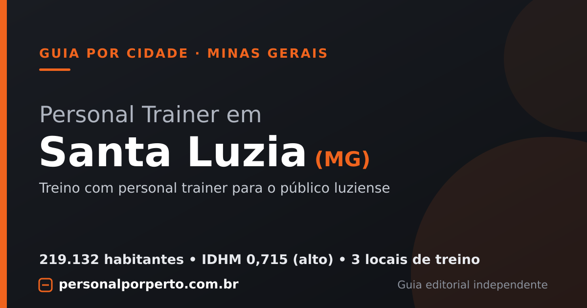 Personal trainer em Santa Luzia (MG) — guia do Personal por Perto