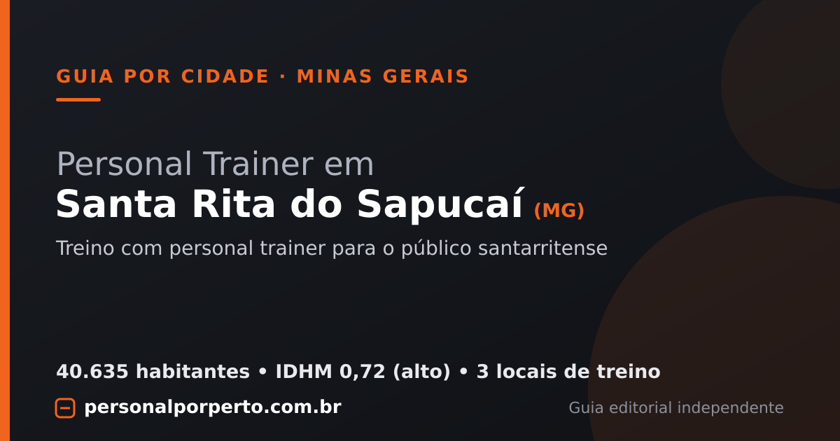 Personal trainer em Santa Rita do Sapucaí (MG) — guia do Personal por Perto