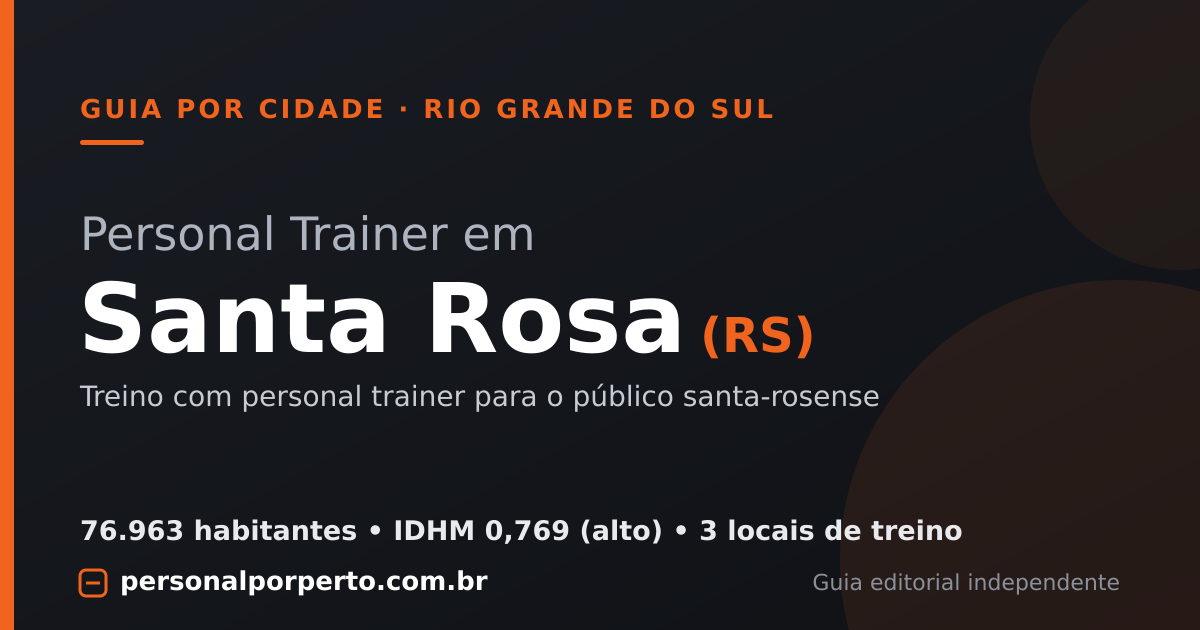 Personal trainer em Santa Rosa (RS) — guia do Personal por Perto