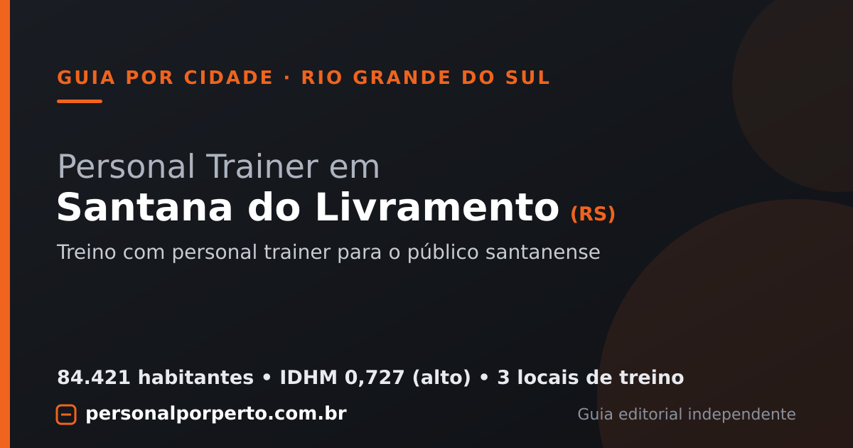 Personal trainer em Santana do Livramento (RS) — guia do Personal por Perto