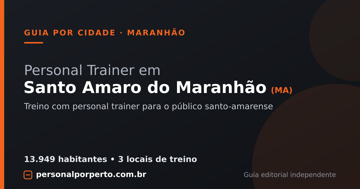Personal trainer em Santo Amaro do Maranhão (MA) — guia do Personal por Perto