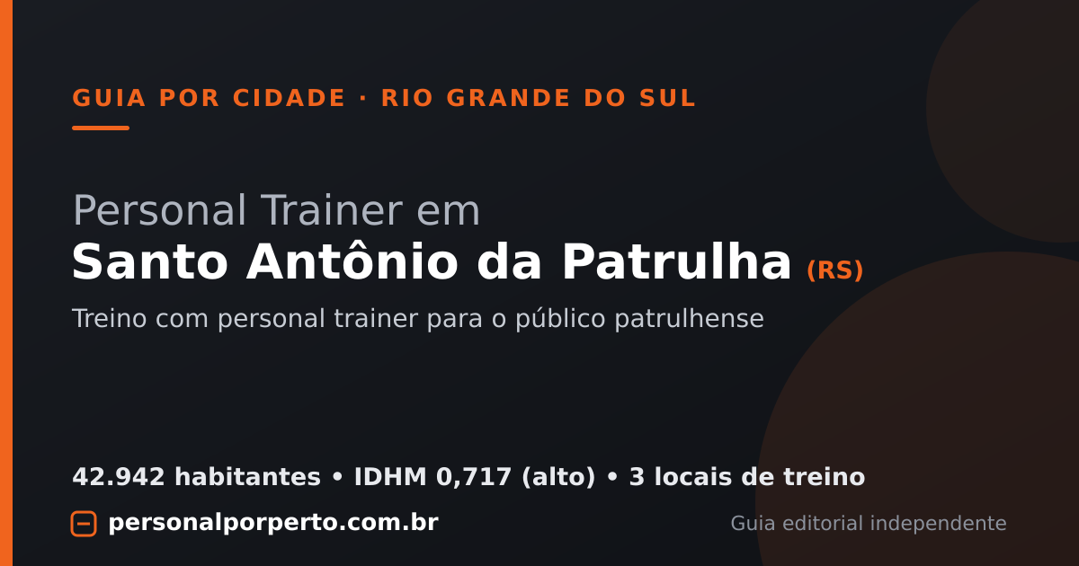 Personal trainer em Santo Antônio da Patrulha (RS) — guia do Personal por Perto