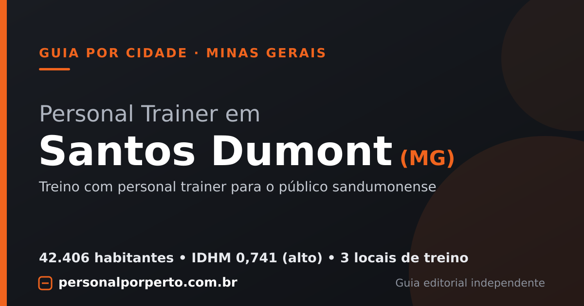 Personal trainer em Santos Dumont (MG) — guia do Personal por Perto