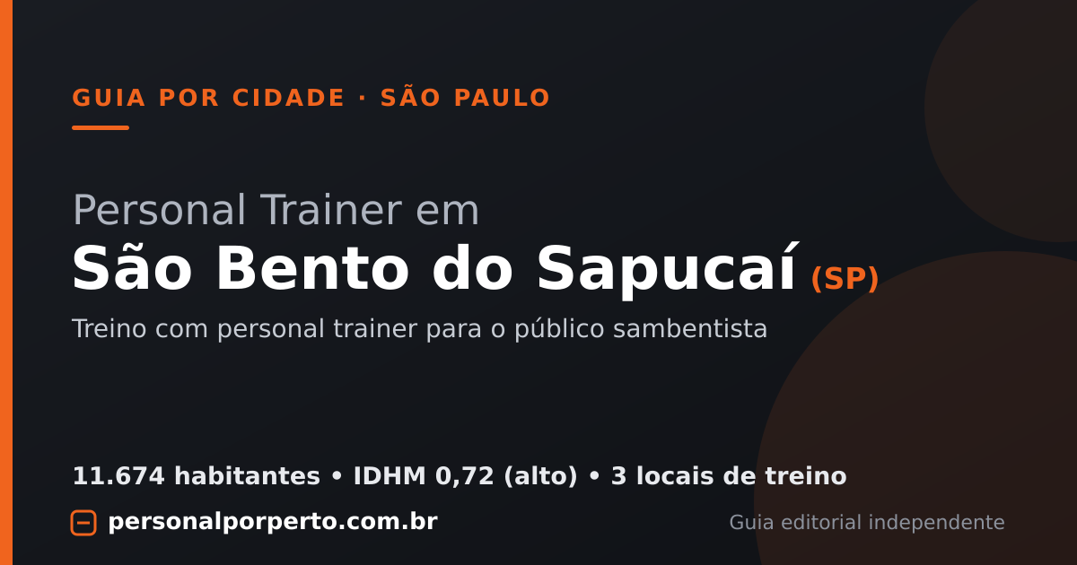 Personal trainer em São Bento do Sapucaí (SP) — guia do Personal por Perto