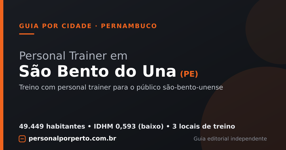 Personal trainer em São Bento do Una (PE) — guia do Personal por Perto