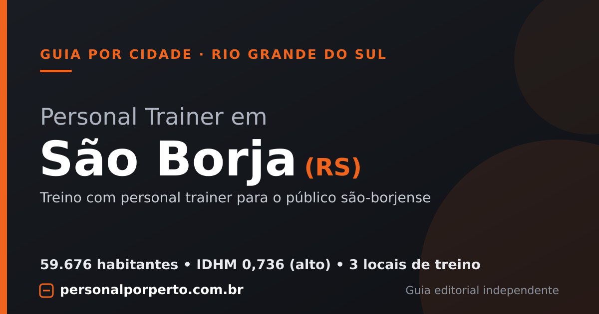 Personal trainer em São Borja (RS) — guia do Personal por Perto