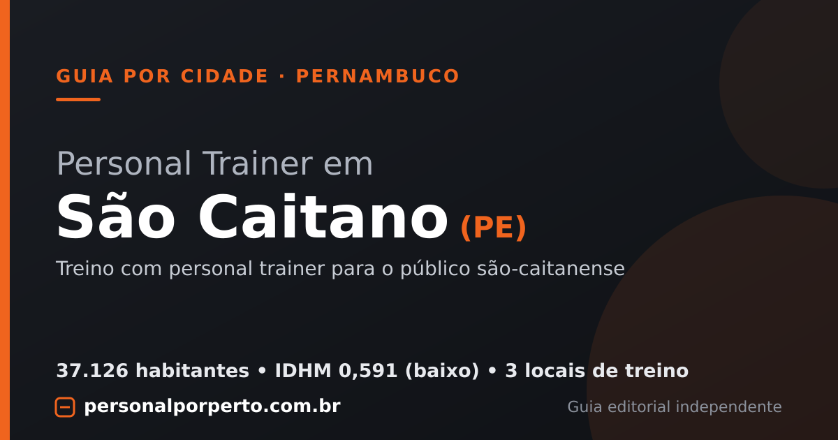 Personal trainer em São Caitano (PE) — guia do Personal por Perto