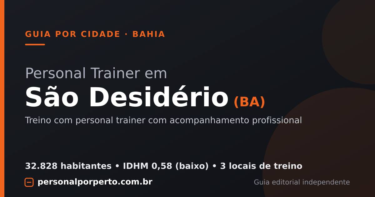 Personal trainer em São Desidério (BA) — guia do Personal por Perto