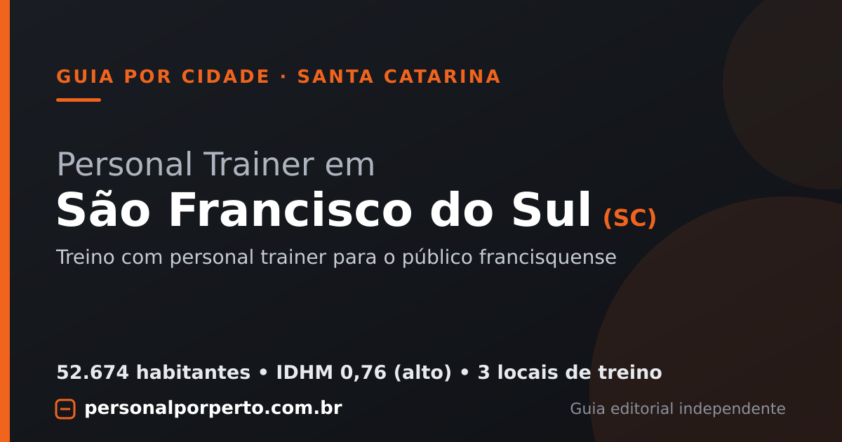 Personal trainer em São Francisco do Sul (SC) — guia do Personal por Perto