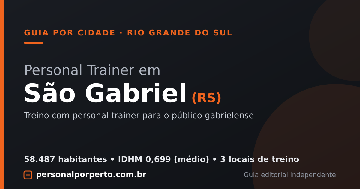 Personal trainer em São Gabriel (RS) — guia do Personal por Perto