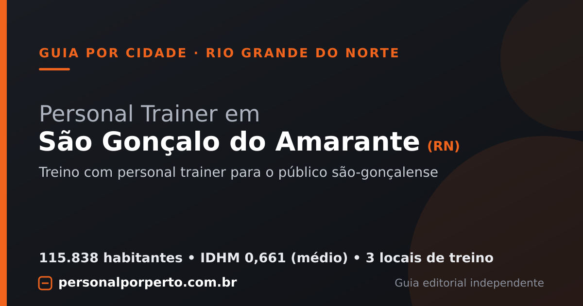 Personal trainer em São Gonçalo do Amarante (RN) — guia do Personal por Perto