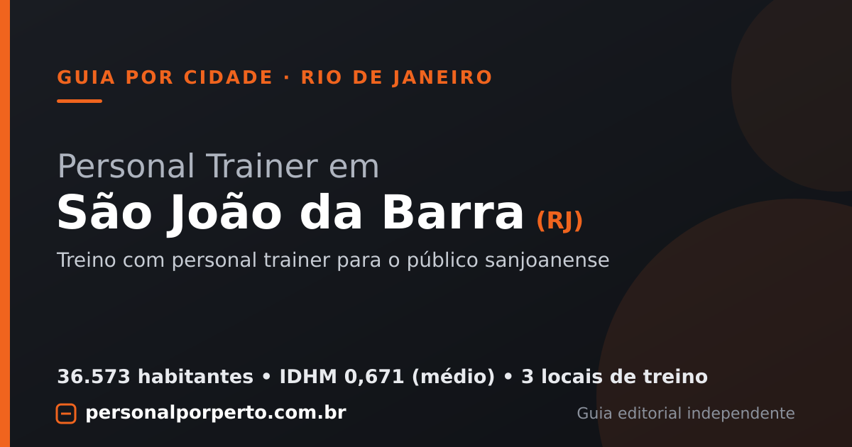 Personal trainer em São João da Barra (RJ) — guia do Personal por Perto