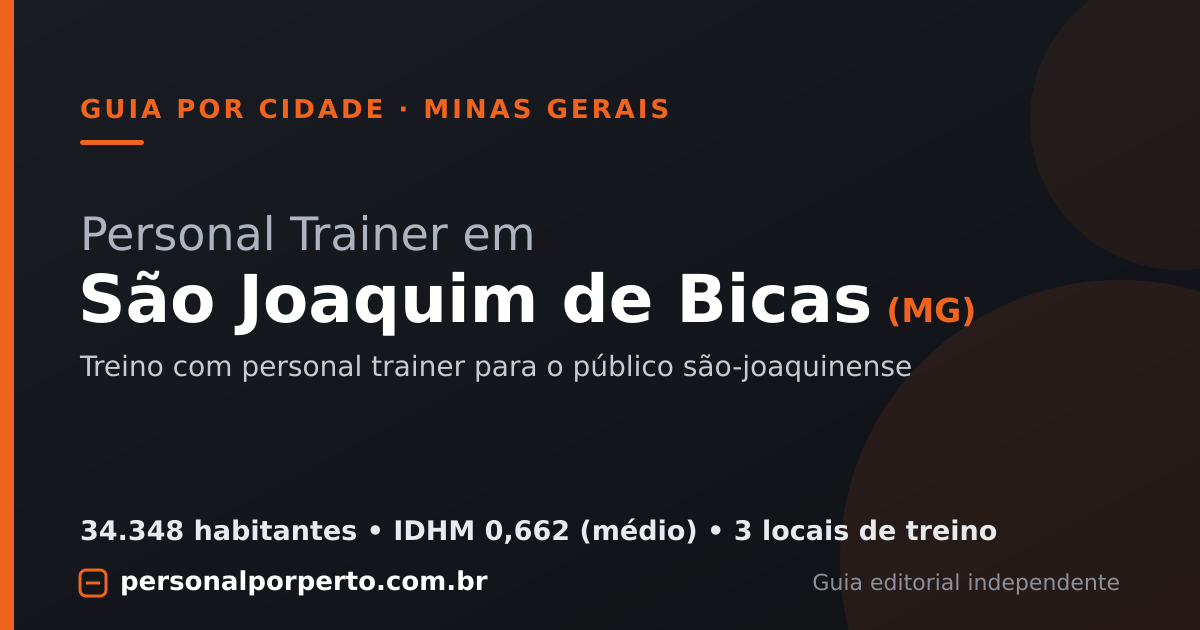 Personal trainer em São Joaquim de Bicas (MG) — guia do Personal por Perto
