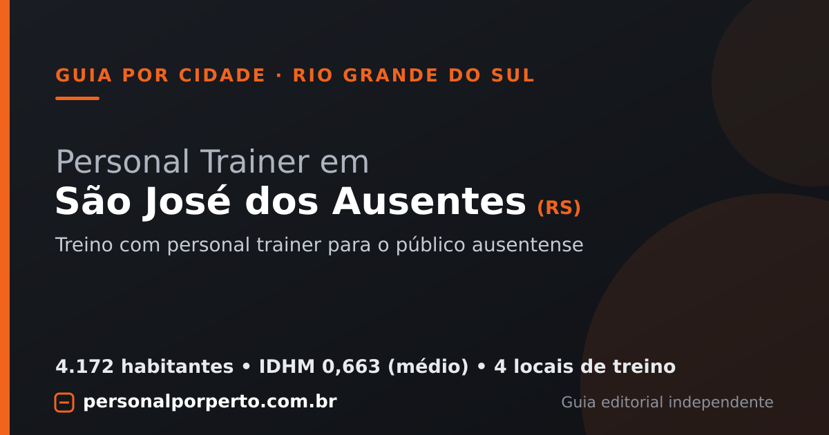 Personal trainer em São José dos Ausentes (RS) — guia do Personal por Perto