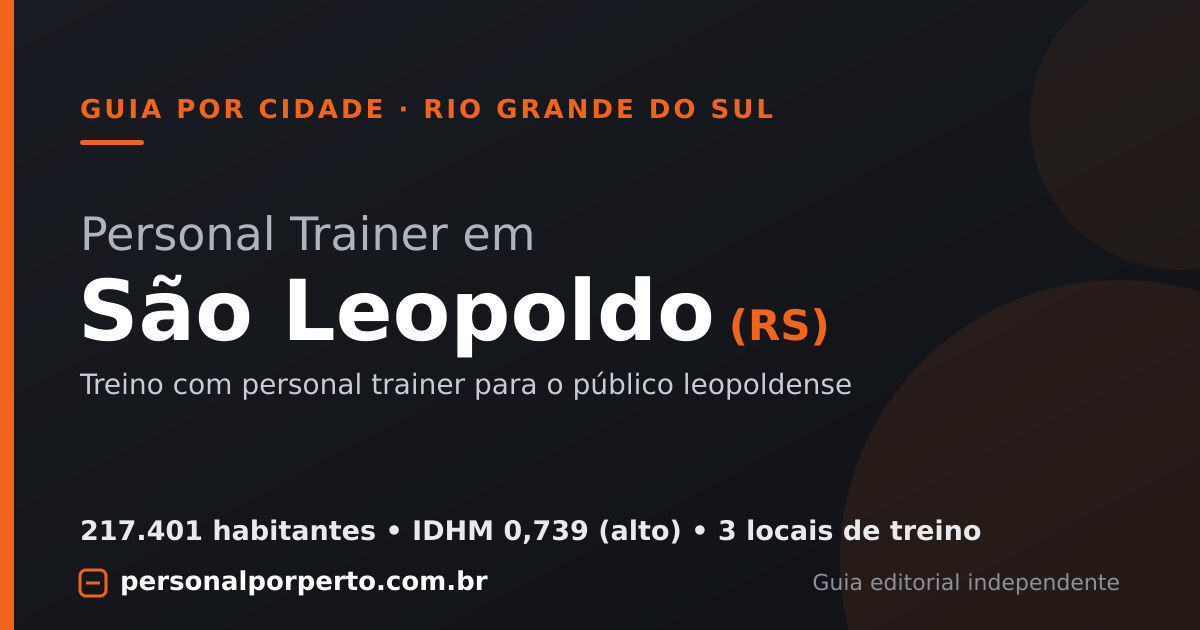 Personal trainer em São Leopoldo (RS) — guia do Personal por Perto