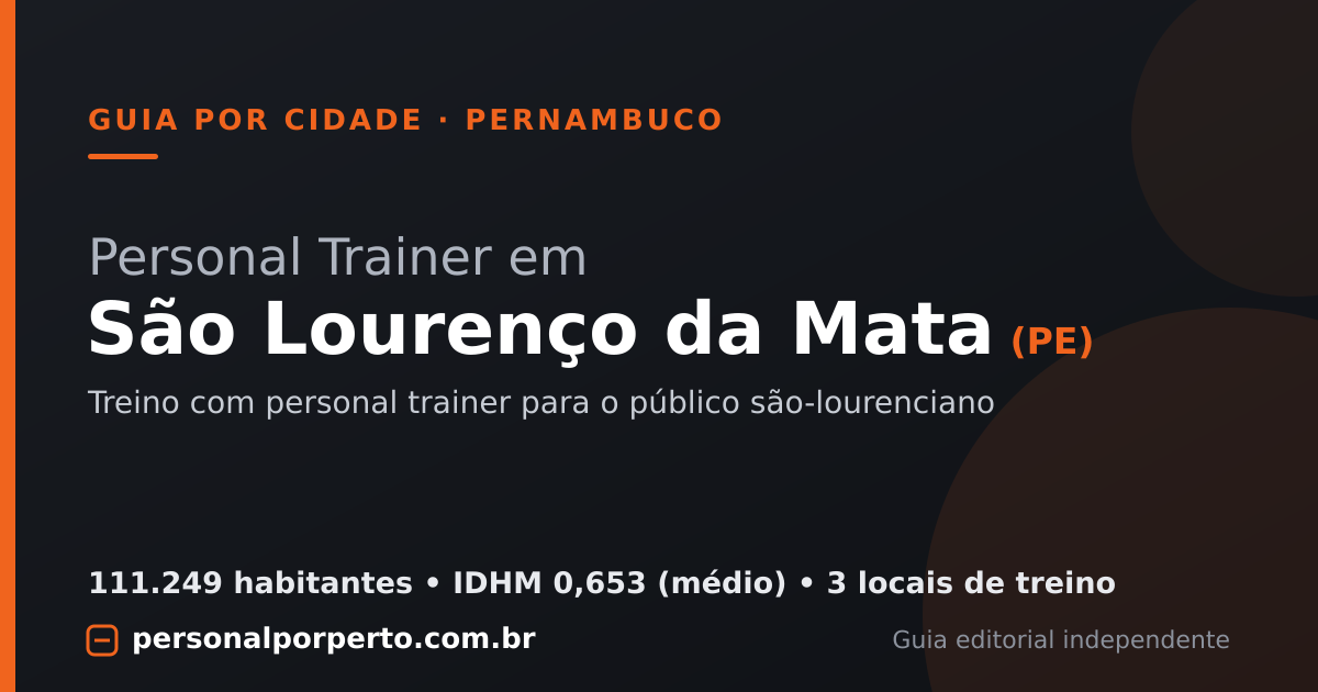 Personal trainer em São Lourenço da Mata (PE) — guia do Personal por Perto