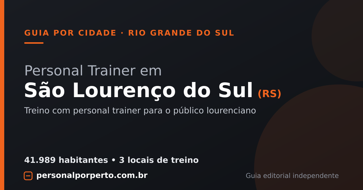 Personal trainer em São Lourenço do Sul (RS) — guia do Personal por Perto