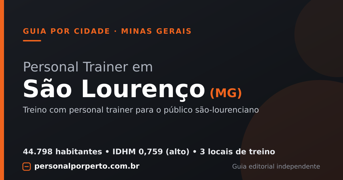 Personal trainer em São Lourenço (MG) — guia do Personal por Perto