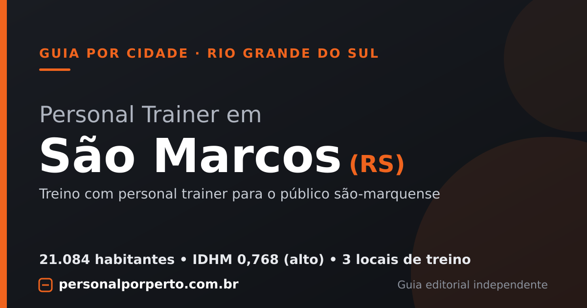 Personal trainer em São Marcos (RS) — guia do Personal por Perto
