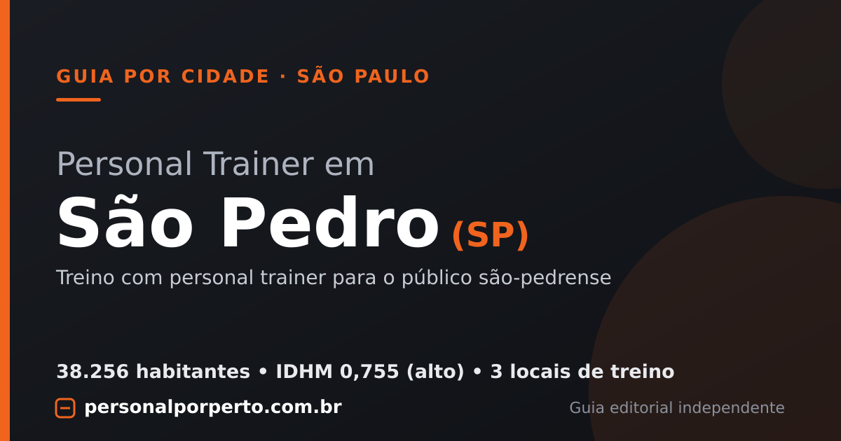 Personal trainer em São Pedro (SP) — guia do Personal por Perto