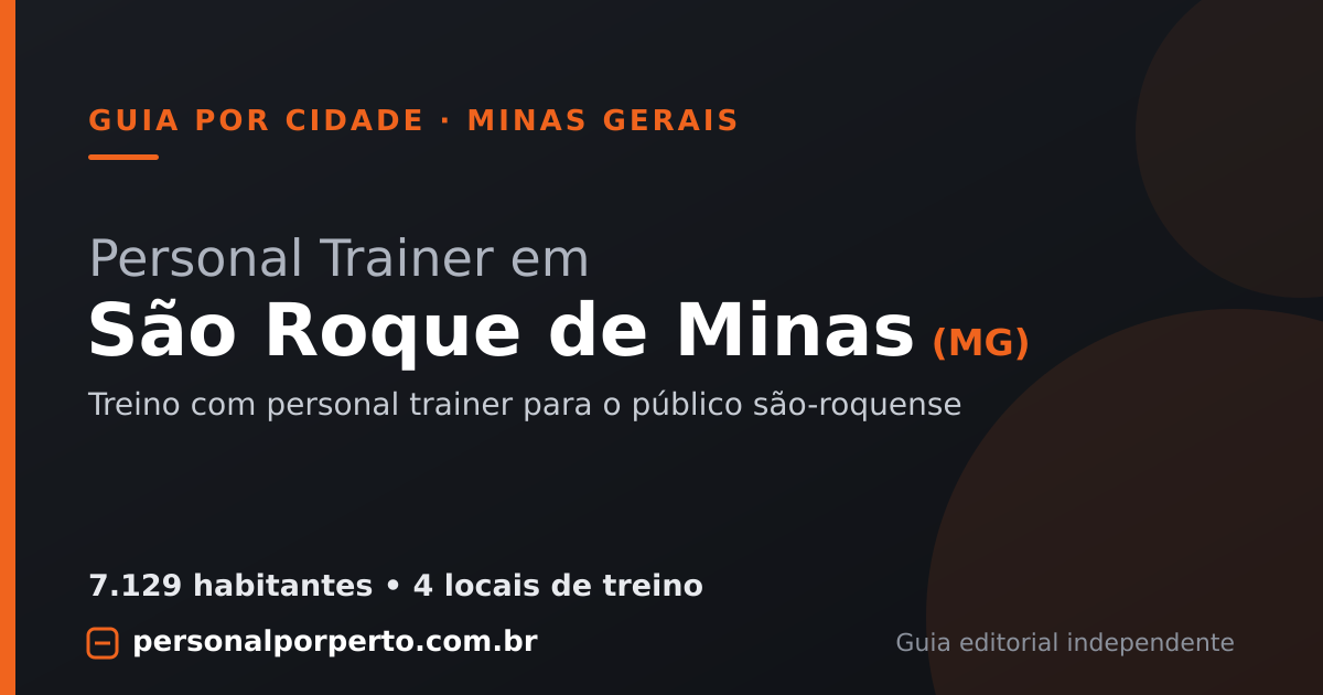 Personal trainer em São Roque de Minas (MG) — guia do Personal por Perto