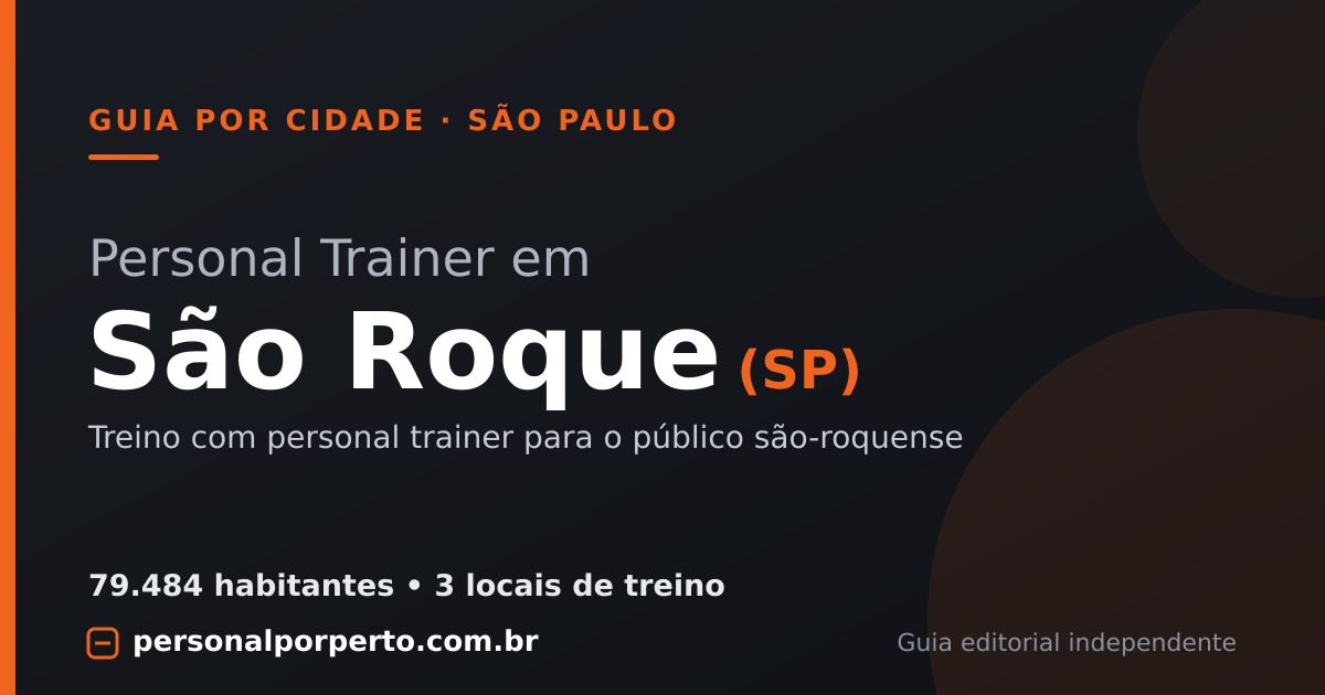 Personal trainer em São Roque (SP) — guia do Personal por Perto