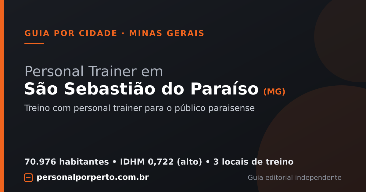 Personal trainer em São Sebastião do Paraíso (MG) — guia do Personal por Perto