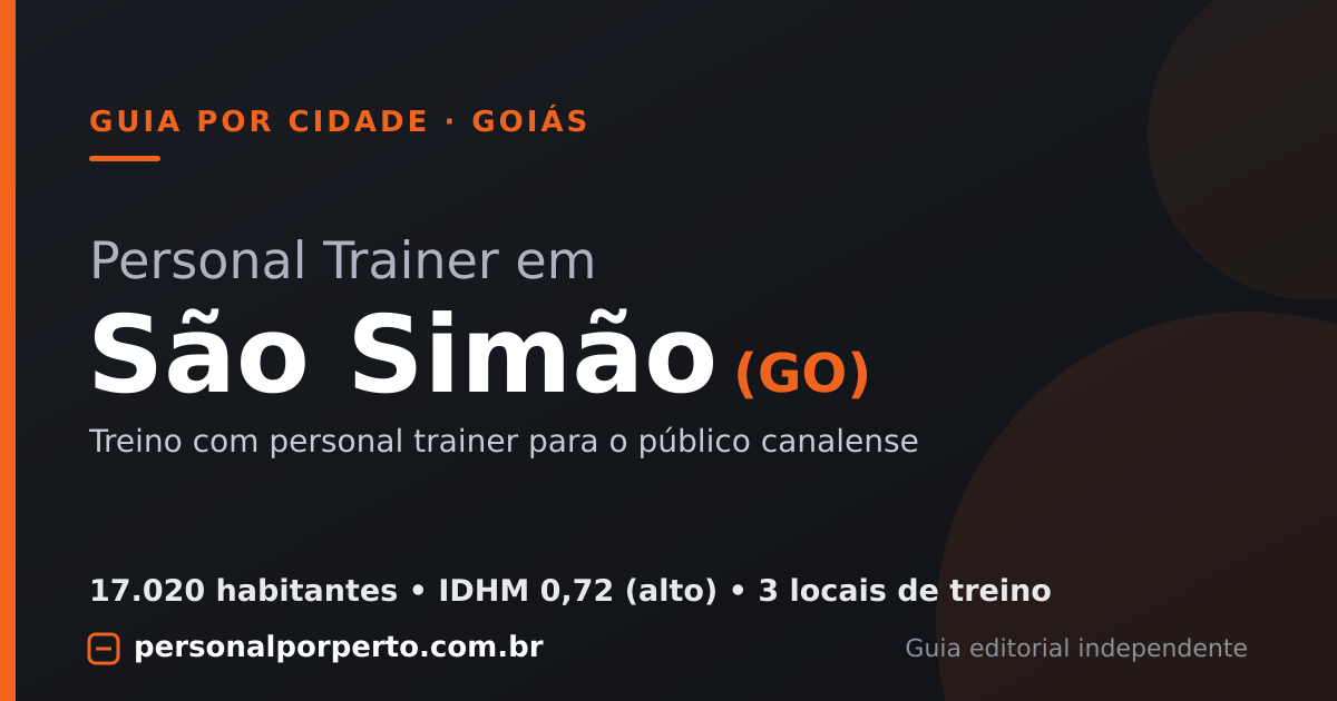 Personal trainer em São Simão (GO) — guia do Personal por Perto
