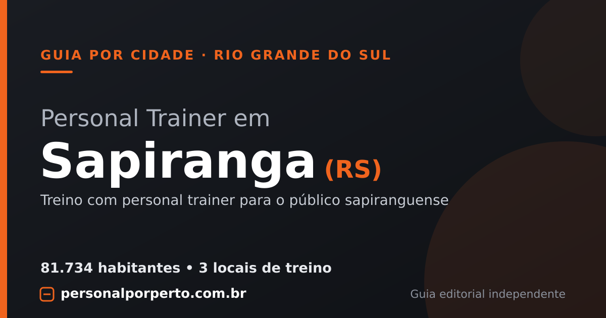 Personal trainer em Sapiranga (RS) — guia do Personal por Perto