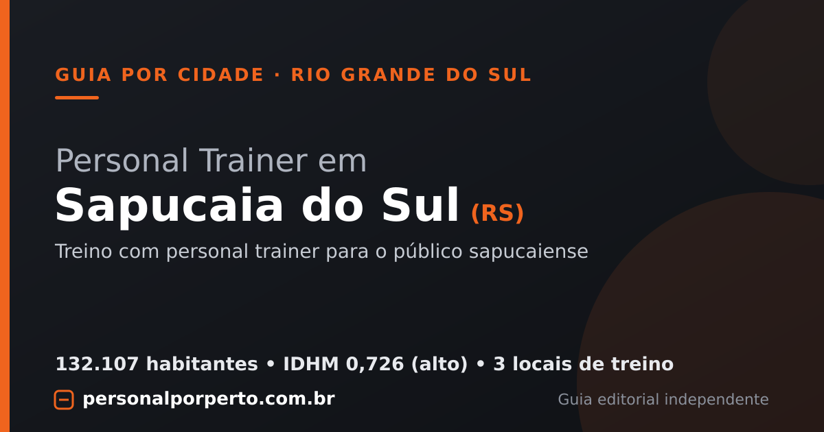 Personal trainer em Sapucaia do Sul (RS) — guia do Personal por Perto