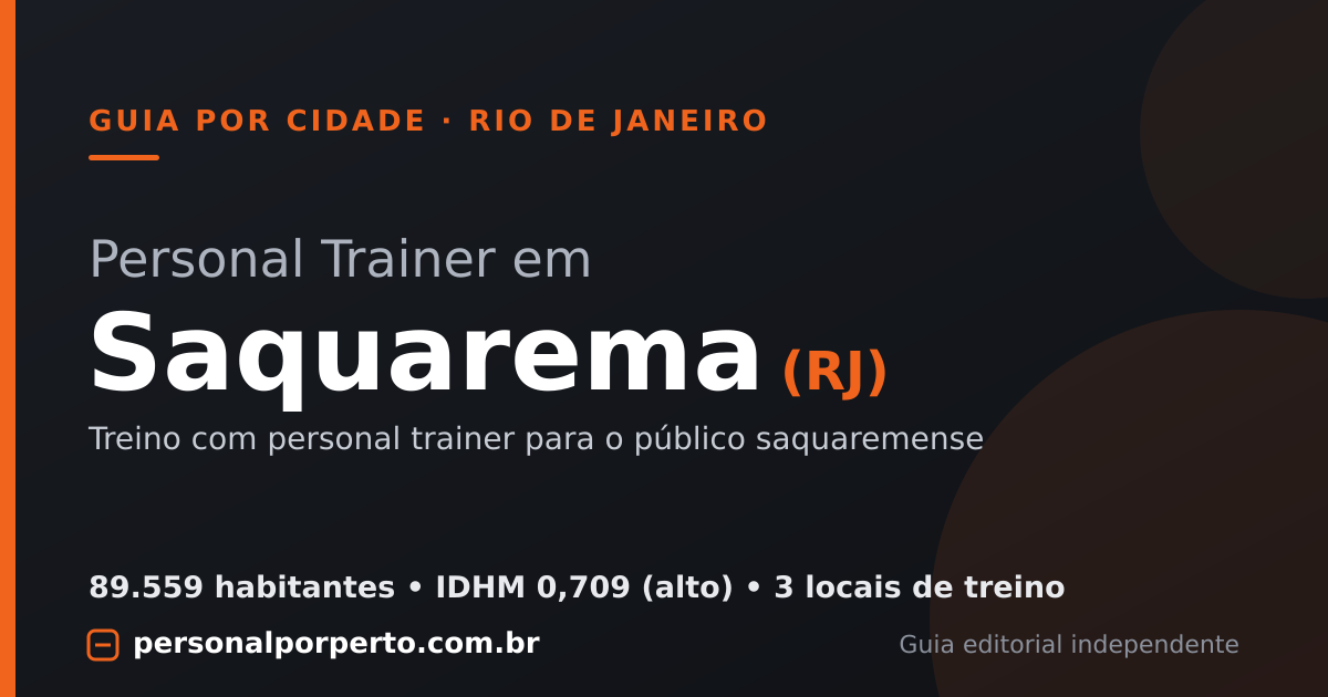 Personal trainer em Saquarema (RJ) — guia do Personal por Perto