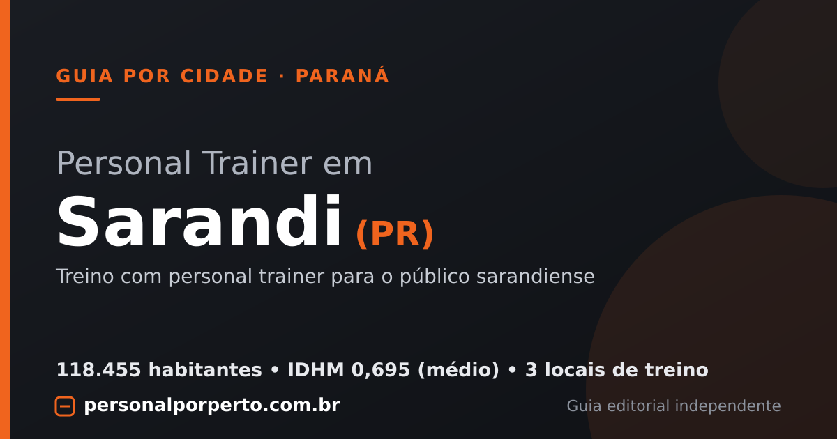Personal trainer em Sarandi (PR) — guia do Personal por Perto