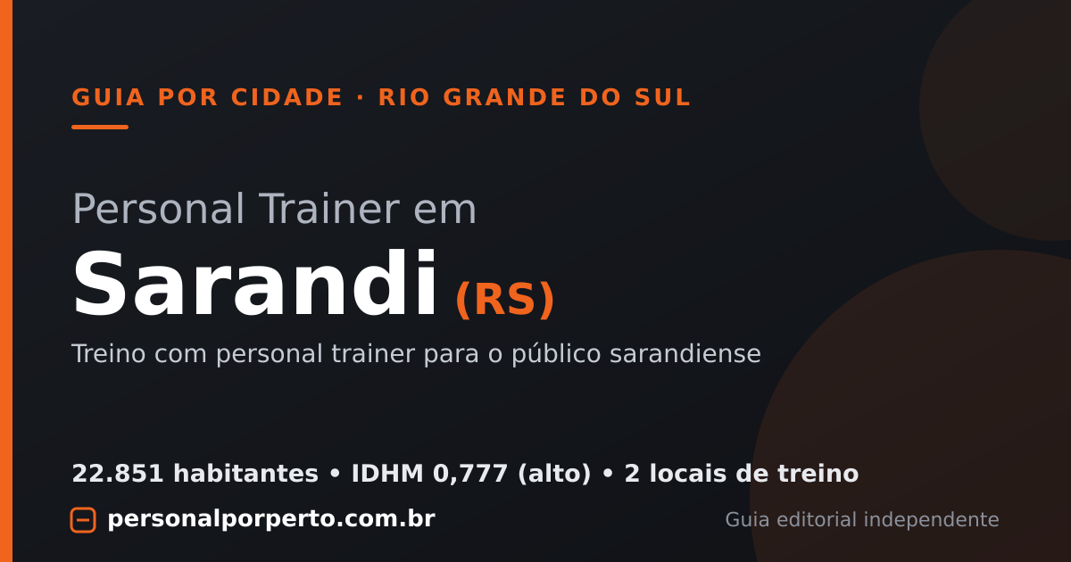 Personal trainer em Sarandi (RS) — guia do Personal por Perto
