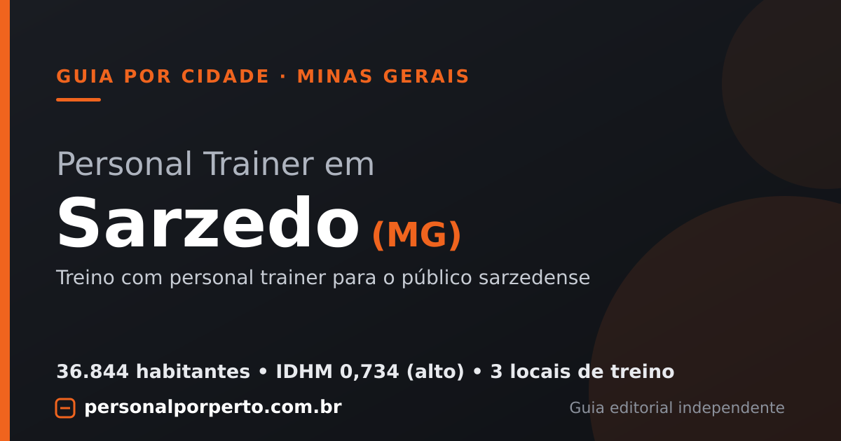 Personal trainer em Sarzedo (MG) — guia do Personal por Perto