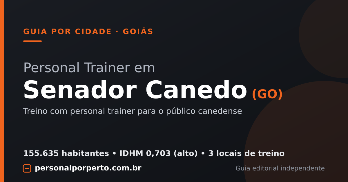 Personal trainer em Senador Canedo (GO) — guia do Personal por Perto