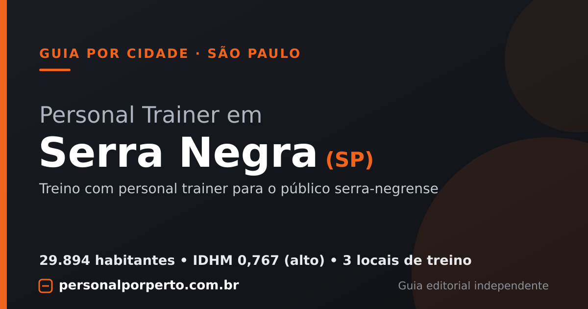 Personal trainer em Serra Negra (SP) — guia do Personal por Perto