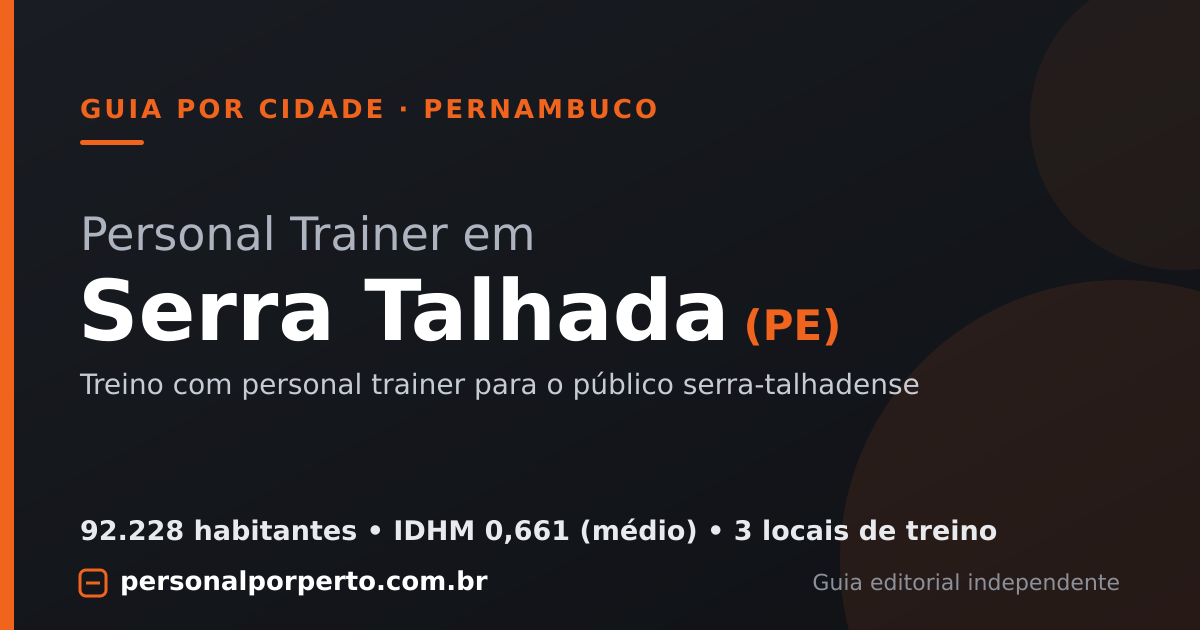 Personal trainer em Serra Talhada (PE) — guia do Personal por Perto