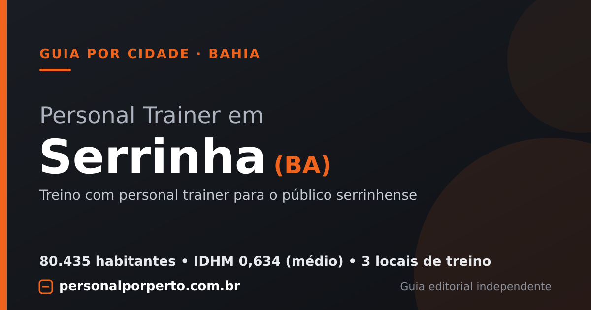 Personal trainer em Serrinha (BA) — guia do Personal por Perto